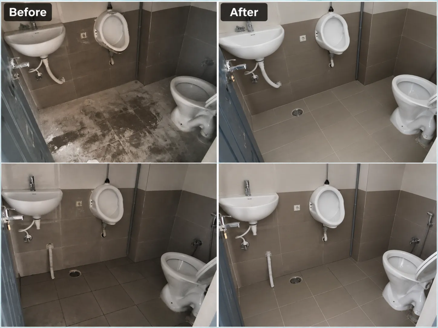Wash basin restoration before and after by GSG Global Facility Services